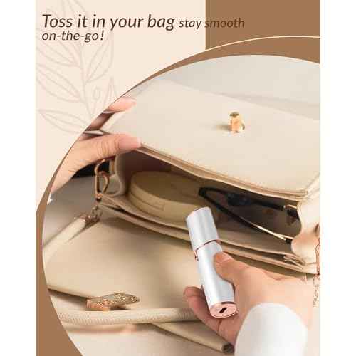Facial Hair Removal for Women: Painless Rechargeable Face Shaver Electric Hair Remover Device for Peach Fuzz Upper Lip Chin (White)