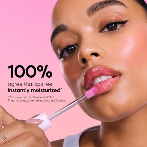 Almay Gleam Big Lip Serum Gloss, Moisturizing Hydration, Positively Pink