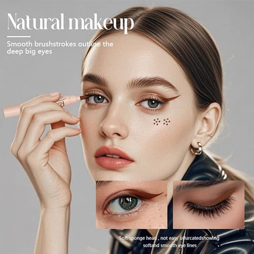 MAEPEOR Freckle Stamps 5 Colors Natural Faux Freckles Makeup Waterproof Longlasting Face Freckles Air Cushion Create Natural Sunkissed Skin for All Skin (D01)