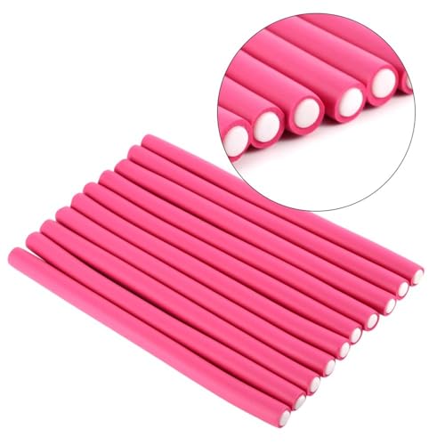Set of 10 Soft Foam Bendy Hair Curlers for Heat-Free Styling, Flexible & Lightweight