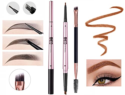 Mihqy Eyebrow Pencil with Dual Brush - Auto Retractable Waterproof