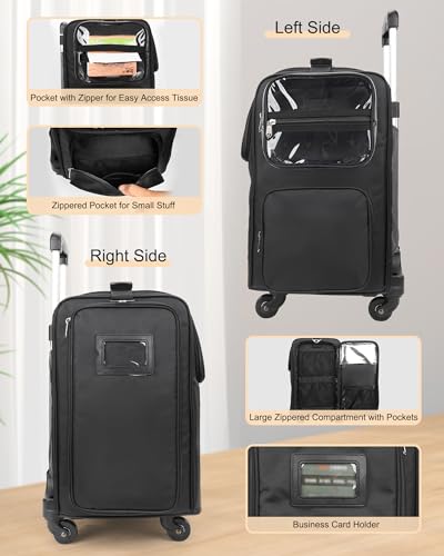 Relavel Rolling Makeup Train Case with 4 Wheels & Heat Insulation
