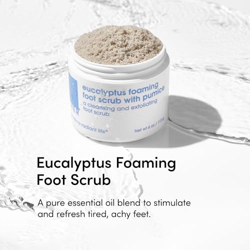 LATHER Eucalyptus Exfoliating Foaming Foot Scrub with Pumice - 4 oz