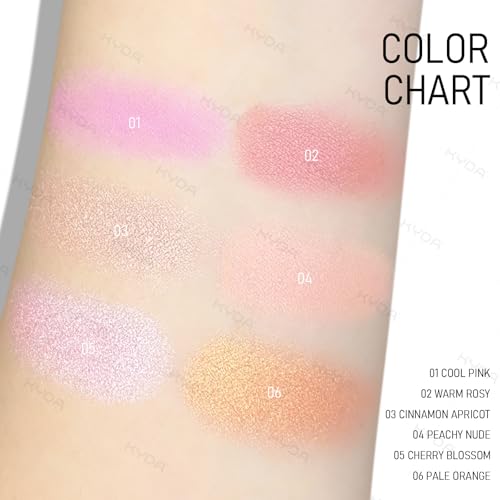 KYDA Pink Shimmer Blush – Gradient Cherry Blossom Buildable Powder