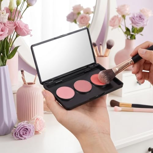Magnetic Makeup Palette with Mirror - Empty Eyeshadow Storage Box