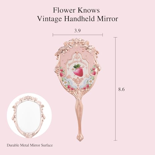 Flower Knows Strawberry Rococo Hand Mirror – Vintage Pink