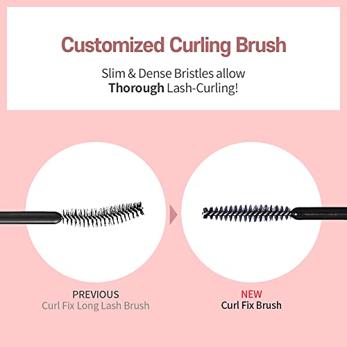 ETUDE Curl Fix Mascara #2 Brown New | A curl fix mascara that keeps fine eyelashes powerfully curled up for 24 hours by ETUDE's own Curl 24H Technology