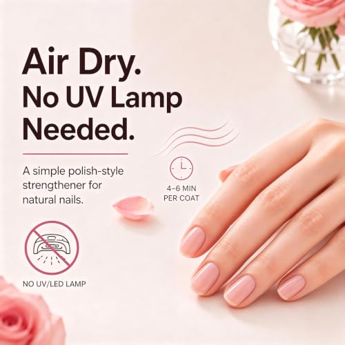 Beetles D-Pink-1 Nail Strengthener & Growth Polish 0.51 fl oz - Clear Protective Treatment