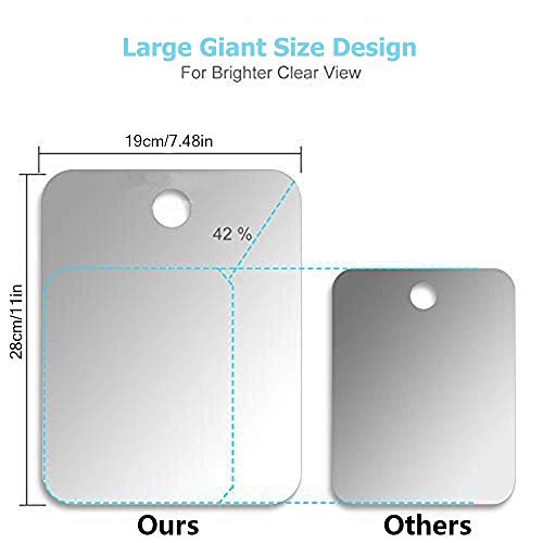 Fogless Shower Mirror 7.48 x 11 in Anti-Fog Shaving Mirror