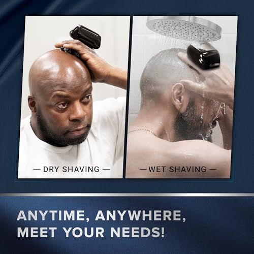 Electric Head Shaver for Bald Men: Waterproof Cordless Electric Razor for Bald Head & Hair Shaving - Close Shave, Skin-Friendly, 360¡Æ Full Coverage & Effortless Control, Easy to Clean, Wet & Dry Use