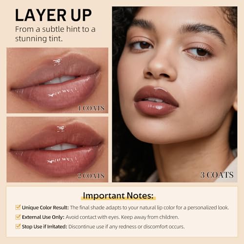 Moisturizing Tinted Lipstick Set, 3PCS Sheer Universal Flattering Tinted Lip Balm, All-Day Hydrating & Nourishing, Lightweight, Cruelty-Free for All Skin Tones