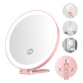Mocado 30X Magnifying Lighted Makeup Mirror - Rose Gold, 6" Large Surface, Suction Cup