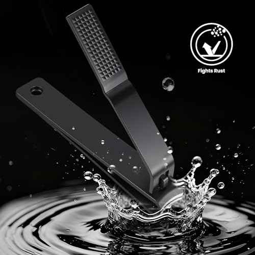 Black Nail Clippers Set: Fingernail & Toenail Clippers for Men, Women & Seniors Ergonomic Comfort