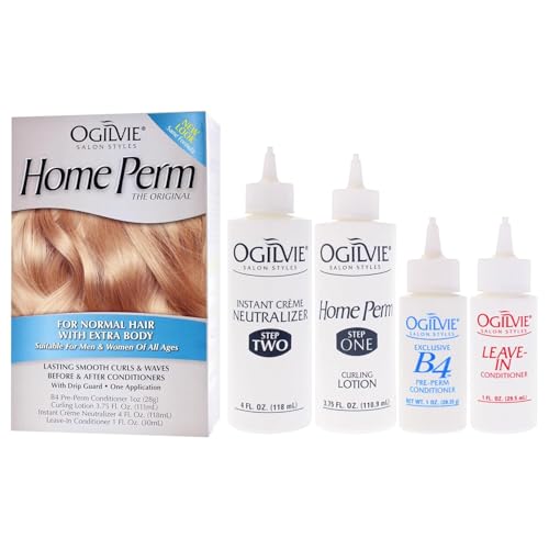Ogilvie Home Perm Kit for Color-Treated & Normal Hair - Long-Lasting Curls & Waves