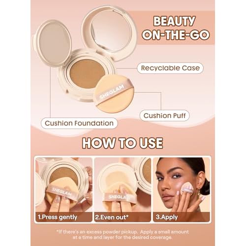 Honeybee Gardens Refillable Pressed Mineral Powder Foundation Compact with Puff & Mirror, Empty Customizable Makeup Kit, Travel-Friendly Luxury