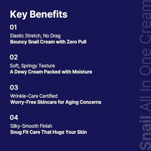 AVCA Snail Mucin Face Cream Moisturizer 100ml(3.38 fl. oz) ? Hydrating Anti Aging Korean Skin Care, Helps Improve Elasticity & Fine Lines with HA & Collagen
