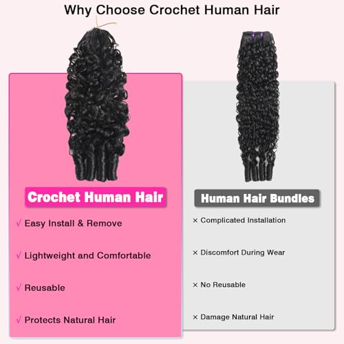 Burmese Curly Crochet Human Hair 16" 120g - Virgin Remy