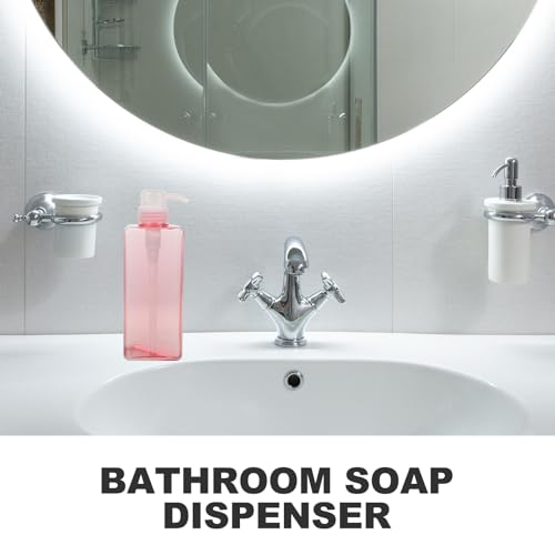 DOITOOL Four-Square Lotion Bottle with Pump Large Capacity Refillable Liquid Bottle Dispenser for Shampoo Body Wash Hand Soap Portable for Home and Hotel Use