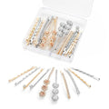 Rhinestone Bobby Pins for Women, 20 PCS Gold & Silver Hair Clips