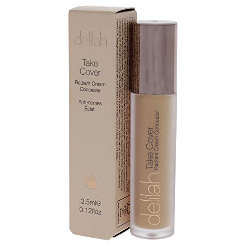 delilah - Take Cover Radiant Cream Concealer - Marble - Easily Blendable, Hydrating, Long-Lasting, Light Reflecting, Imperfections Corrector - Enriched with Vitamin E - Medium to Full Coverage-0.12 Oz