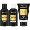 TRESemm? Travel Shampoo, Conditioner & Hair Gel ? Rich Moisture Hair Products + Alcohol-Free Styling Gel, 24H Frizz Control (3 Piece Set)