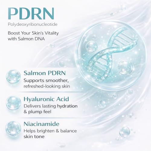 PDRN Gel Cream Moisturizer 3.52oz Lightweight Korean Face Cream with Hyaluronic Acid & Niacinamide, Non-Sticky Fast-Absorbing for Oily & Combination Skin, Layering Friendly