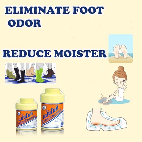 Cooling Natural Deodorant Powder for Feet & Underarms - 100g