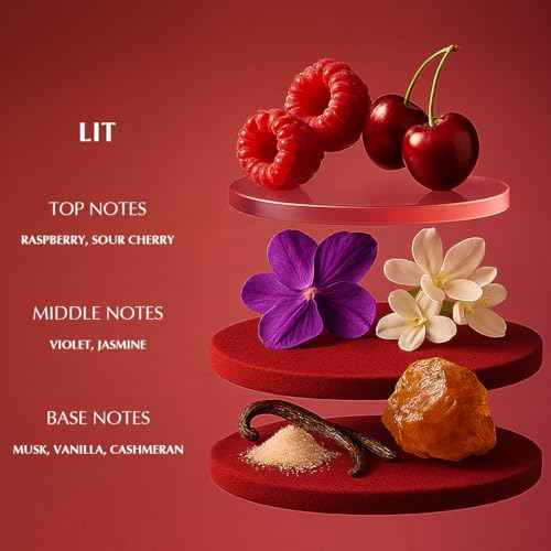 Eze Elevate LIT Eau de Parfum for Women 30ML | Long-Lasting Luxury Perfume | Raspberry & Sour Cherry Scent | Floral Jasmine & Violet | Warm Musk, Vanilla & Cashmeran Base | Premium Fragrance | EDP