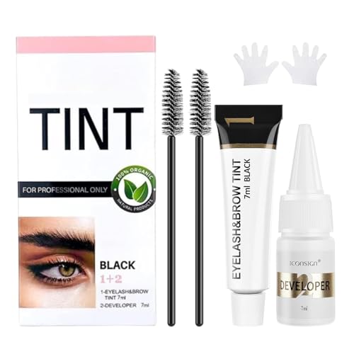 Eyebrow & Eyelash Tinting Kit - 2-in-1 Dark Black Color