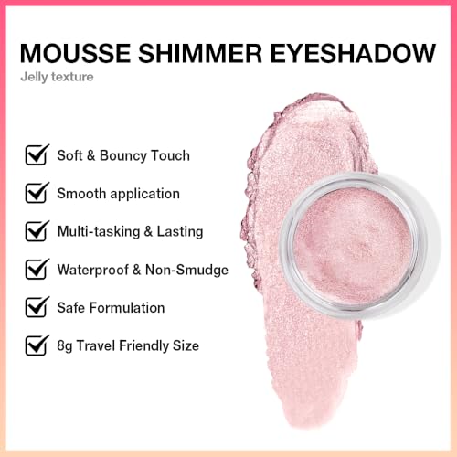 Rose Lilac Cream Eyeshadow – Waterproof Shimmer Mousse