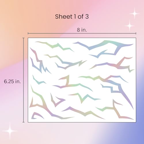 Iridescent Holographic Temporary Tattoos | 3 Sheets