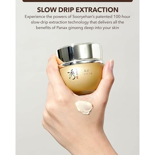 Sooryehan Bon (Firming Cream, 2.5fl oz) - Tighten & Nourish, Korean Skin Care. Elasticity Care Moisturizer for Face, Neck by LG Beauty. Ginseng, Ginsenocide, Amino Acids.