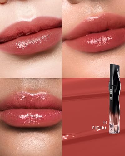TIMEPHORIA Stellar Dust Lip Stain 11 Futura - Transfer-Proof Lip Gloss, Vibrant Rose Brown, Hydrating & Long-Lasting