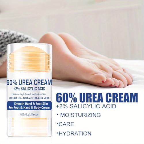 60% Urea Foot Cream Stick for Dry Cracked Heel & Skin Repair, Moisturizing Balm