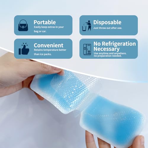 Cooling Gel Eye Patches for Tired Eyes & Puffiness, 10-Pack