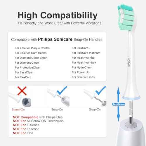 Replacement Toothbrush Heads for Philips Sonicare Replacement Heads,Electric Replacement Brush Head Compatible with Phillips Sonicare Electric Toothbrush C2,C1,4100,for Philips Sonic Care Brush,6 Pcs