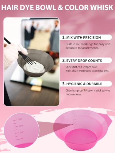 YOOVR 24-Piece Hair Dye Kit with Dual-Color Brushes & Bowls