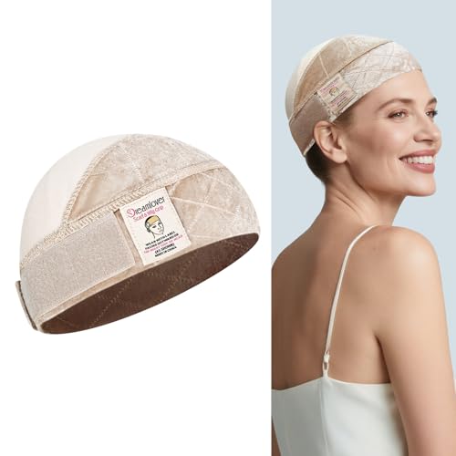 Dreamlover Wide Wig Grip Band for Secure Fit, Soft Wig Caps for Balding and Hair-loss Individuals, 2-in-1 Wig Grip Cap, Nude, 1 Pieces
