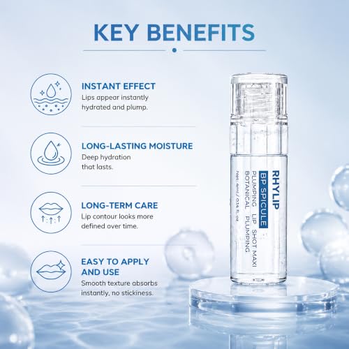 Clear Lip Plumper Serum - Non-Sticky High Shine Gloss for Fuller Lips
