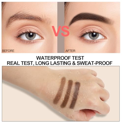 3-Color Eyebrow Powder Kit with Brushes & Mirror