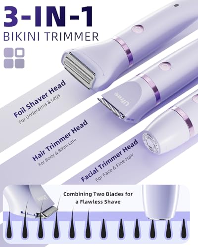 Ufree 3-in-1 Electric Bikini Trimmer for Women | Waterproof