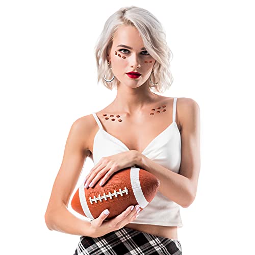 PAGOW 50 Grams Football Party Table Confetti, Rugby Ball Shape Sport Game Day Glitter Festival Rave Beauty Makeup Face Body Nail Art Decoration