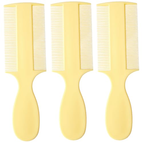 Vakly Fine Tooth Baby Comb, Dual-Sided 3-Pack | Cradle Cap & Lice Removal