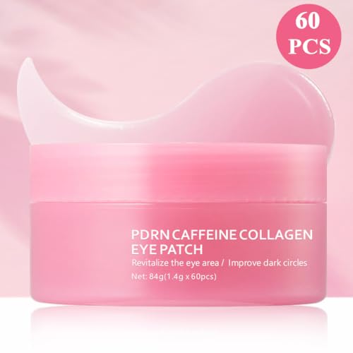 SheeYoon Collagen Eye Patches with Caffeine & PDRN - Hydrating Dark Circles & Fine Lines Treatment, 30 Pairs