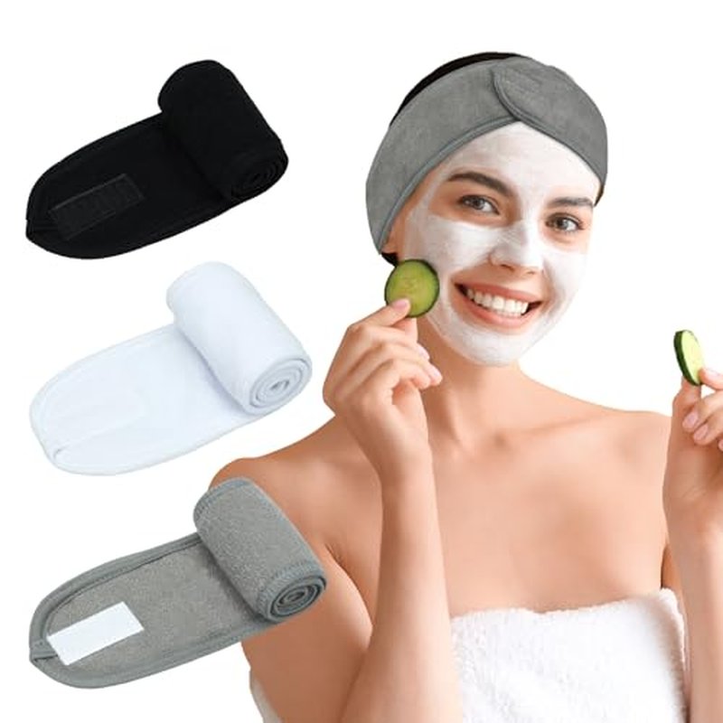 3-Pack Spa Headband for Washing Face & Makeup