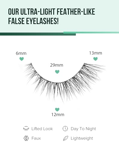 DALLAIS Natural Cat Eye Lashes Wispy False Eyelashes, Reusable (20 wears)