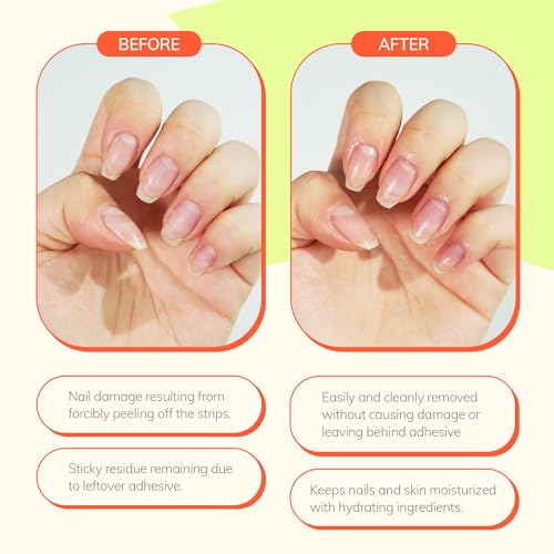 heyhae Semi Cured Gel Nail Strip Remover - Acetone-Free (1.01 fl.oz)