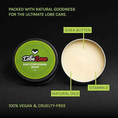 Stretch It - (15g) Premium Ear Stretching Balm, Lobelove Ear Stretching Aftercare with Jojoba Oil, Castor Oil, Apricot Kernel Oil and Vitamin E