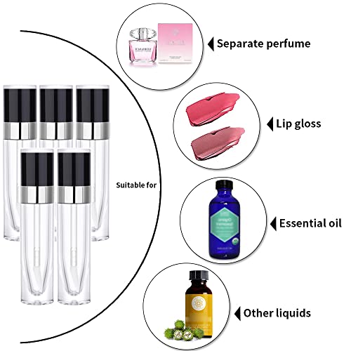 10Pcs 6.4ml Empty Lip Gloss Tubes with Wand & Stopper