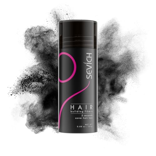 SEVICH Hair Fibers for Thinning Hair, Black 25g
